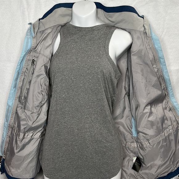 The North Face Hyvent Womens Triclimate Winter Jacket Blue Zip Detachable Hoodie - Picture 14 of 17